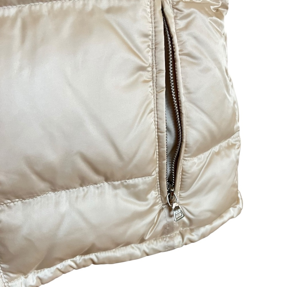 Prada Down Puffer Vest | Fox Fur Trim | Brown Leather Trim | Size US M (8–10) - Picture 8 of 16